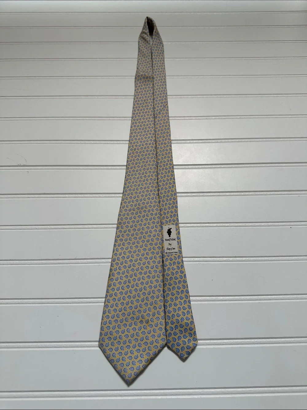 Vineyard Vines Yellow Tie w/ Blue Shells